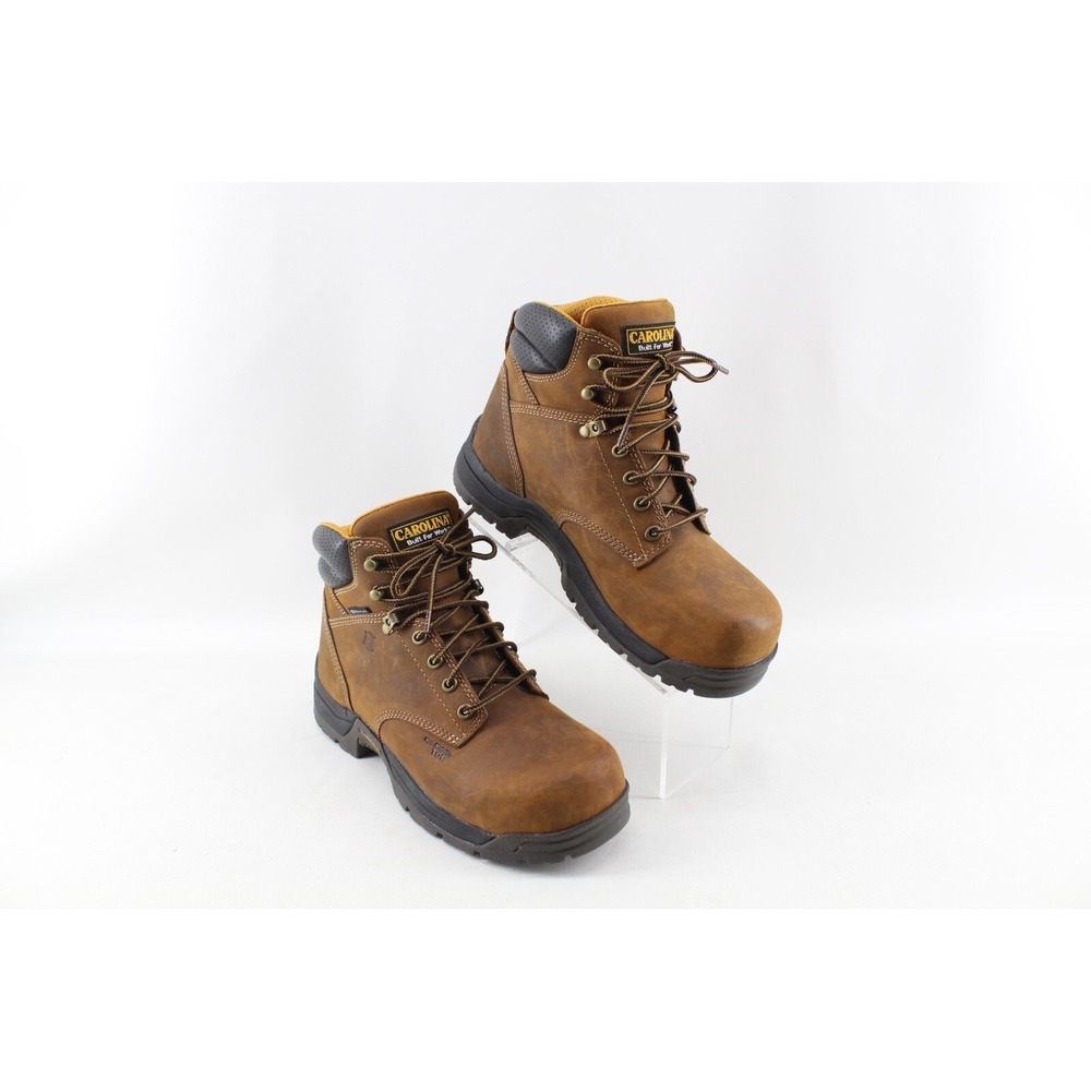 Carolina CA5520 6" Waterproof Composite Toe EH Work Boots Mens Sz 8.5 D Brown
